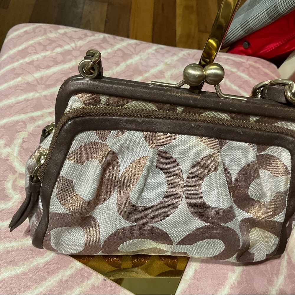 Rare Coach 2009 Parker OP Art Frame Kisslock Triple Compartment Signature - Picture 11 of 11